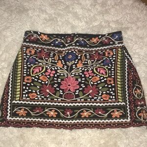 Hips don’t lie skirt in Black embroidery